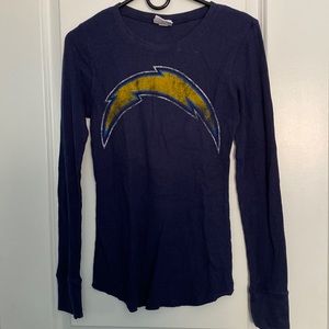 Chargers long sleeve waffle shirt